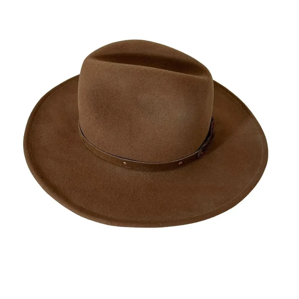 Golden Gate Hat Company Desperado Cowboy Wool Hat Small Made in USA Coin Feather